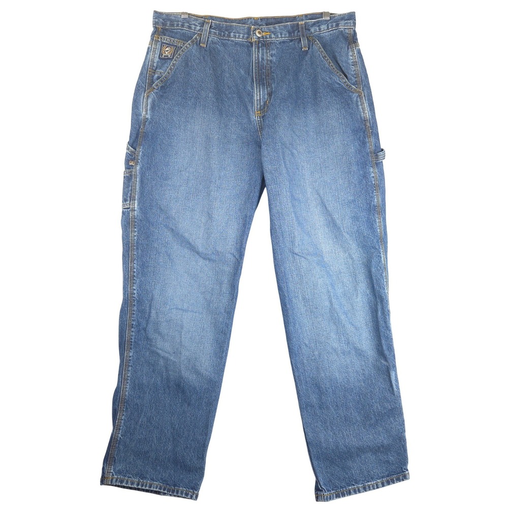 Cinch Mens Carpenter Jeans Blue Denim Relaxed Fit MB90434002 38x32 (Fits 38x30)
